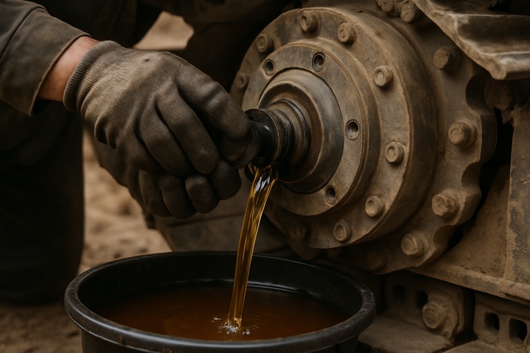 Changing final drive oil